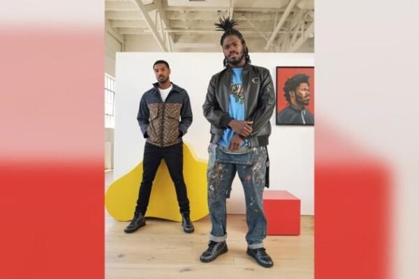 Michael B. Jordan and Artist Blue