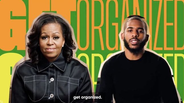Michelle Obama and Chris Paul